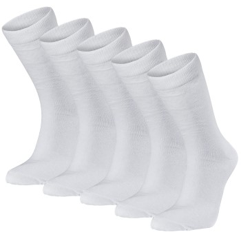 Seger Strømper 5P Basic Cotton Socks Hvid Str 35/38