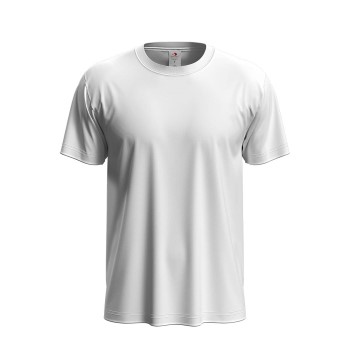 Se Stedman Classic T Organic Unisex Crew Neck Hvid økologisk bomuld XX-Small Herre ved Timarco