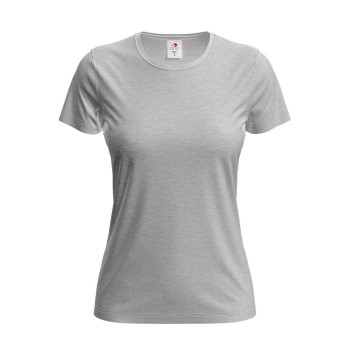 Se Stedman 4P Classic Women T-shirt Lysegrå bomuld Small Dame ved Timarco