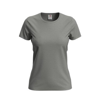 Stedman Comfort-T Crew Neck T-shirt Grå bomuld Small Dame