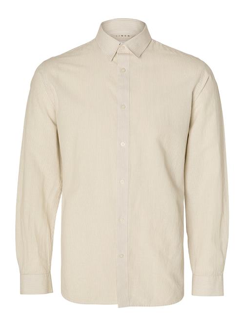 Selected Homme Slhslim-New Linen Shirt Ls Noos Selected Homme Beige