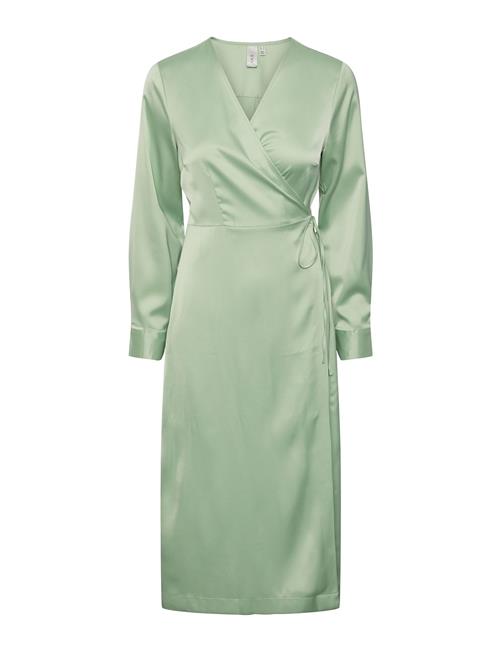 YAS Yaspella Ls Wrap Midi Dress S. Noos YAS Green