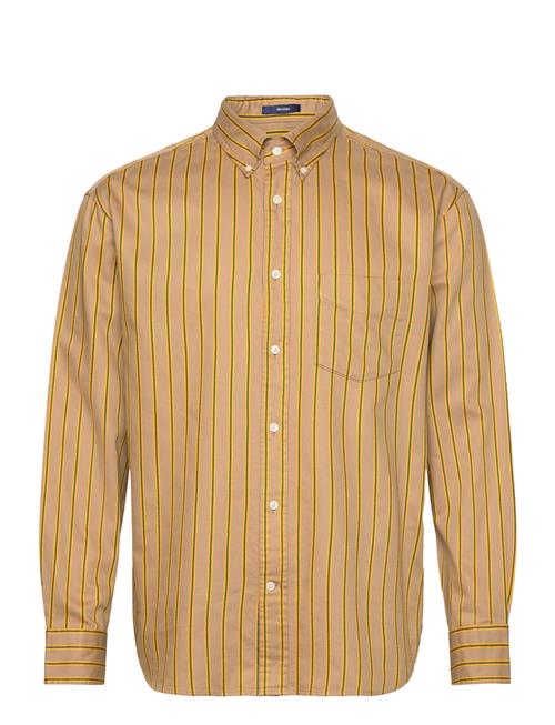 D1. Rel Dobby Stripe Shirt GANT Yellow