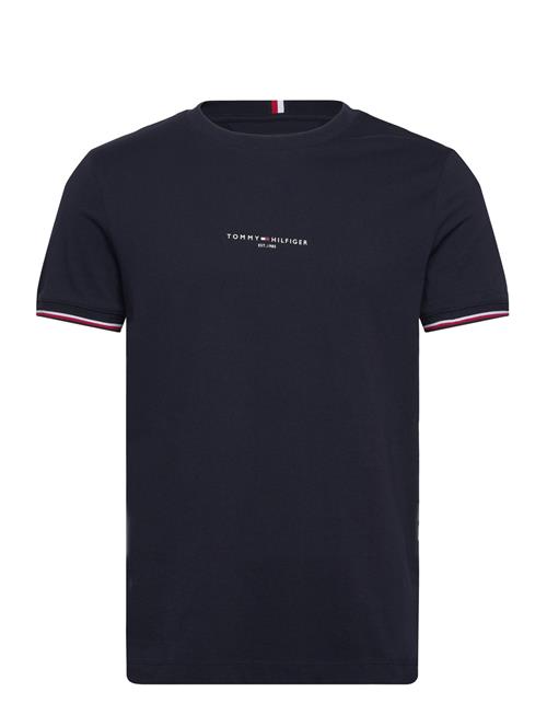 Tommy Hilfiger Tommy Logo Tipped Tee Tommy Hilfiger Navy