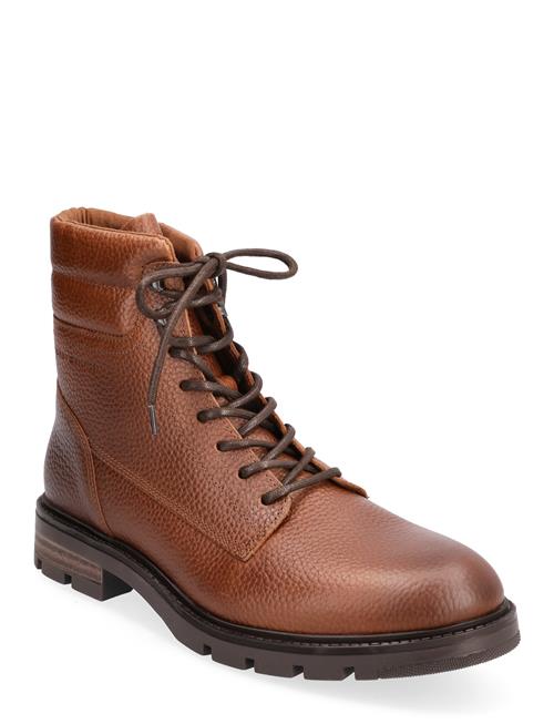 Se Tommy Hilfiger Warm Padded Hilfiger Lth Boot Tommy Hilfiger Brown ved Booztlet