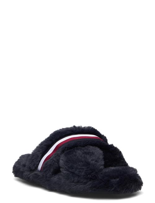 Tommy Hilfiger Fur Cross Strap Home Slipper Tommy Hilfiger Blue