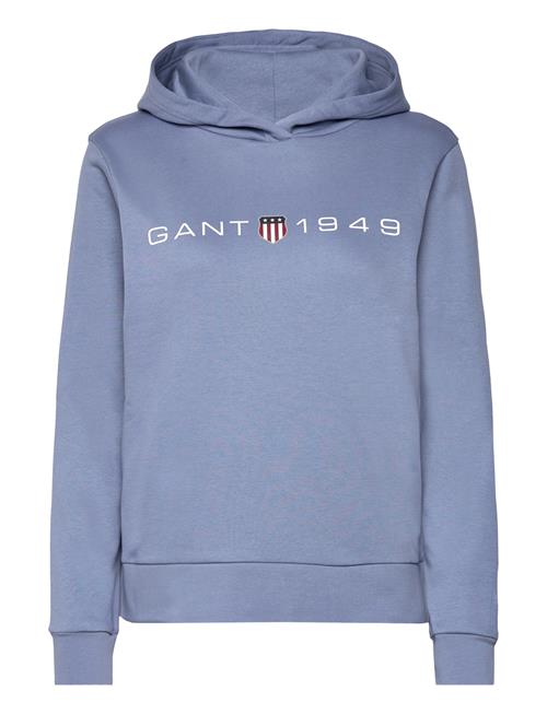 Se GANT Reg Printed Graphic Hoodie GANT Blue ved Booztlet