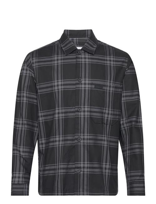 Calvin Klein Twill Graphic Check Overshirt Calvin Klein Black