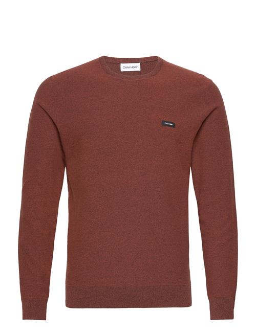 Calvin Klein Cotton Nylon Mouline Sweater Calvin Klein Burgundy