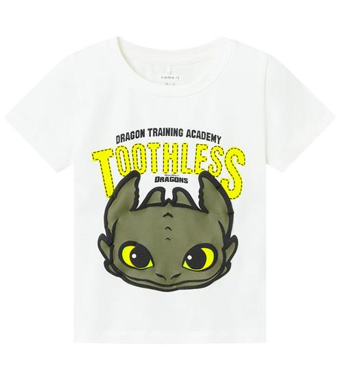 Name It Name It T-shirt - NmmApron Dragons - Bright White m. Toothless