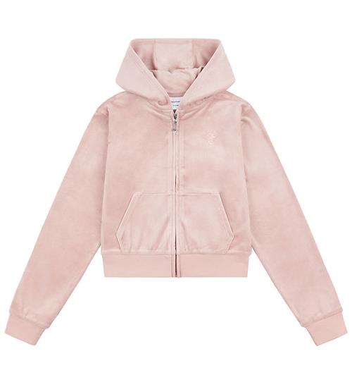 Se Juicy Couture Cardigan - Tonal - Velour - Adobe Rose ved KidsWorld