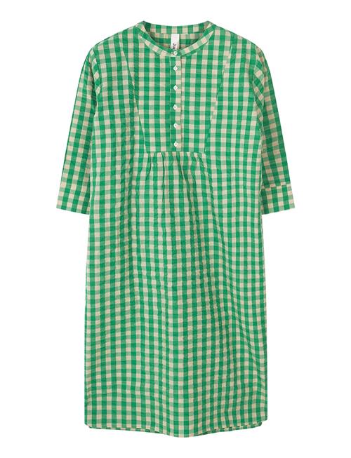 Se Juna Bæk&Bølge Sonja Dress S/M Grøn/Sand Juna Green ved Booztlet