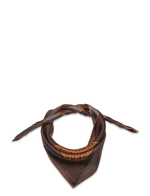 GANT G Pattern Silk Scarf GANT Brown