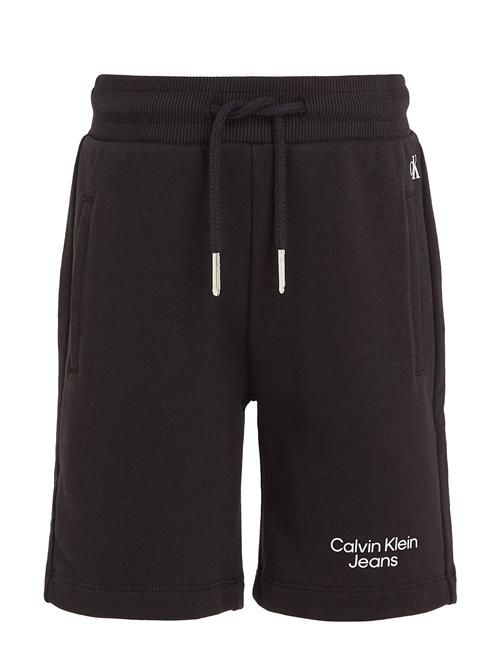 Calvin Klein Ckj Stack Logo Jogger Shorts Calvin Klein Black