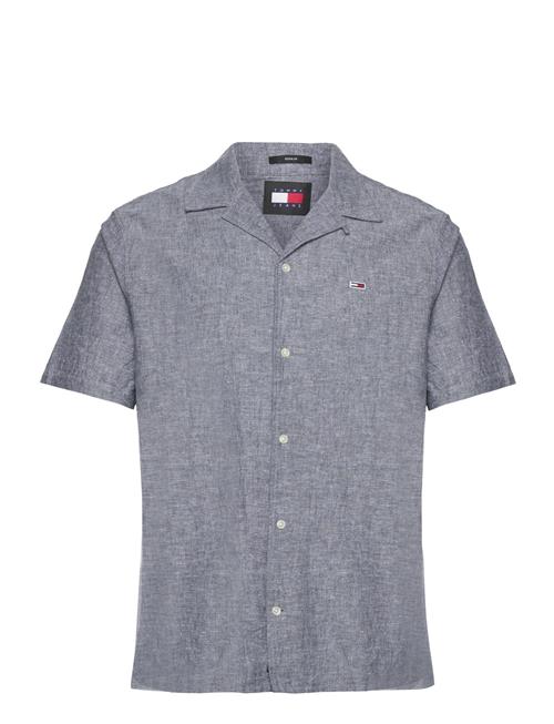 Tjm Linen Blend Camp Shirt Ext Tommy Jeans Navy