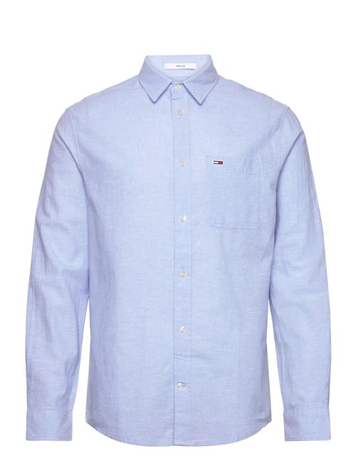 Tommy Jeans Tjm Reg Linen Blend Shirt Tommy Jeans Blue