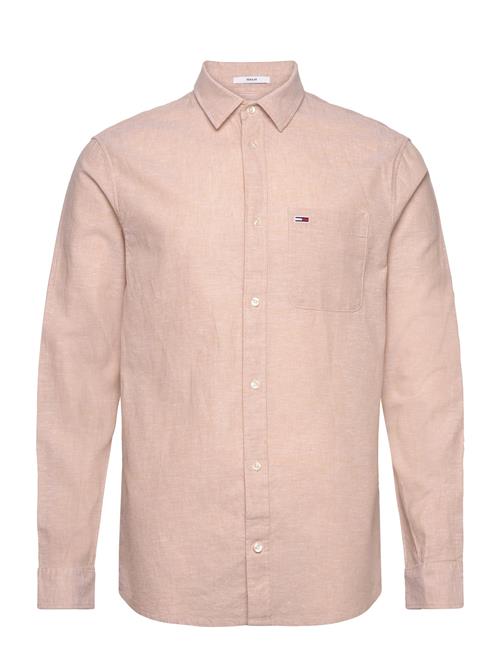 Tommy Jeans Tjm Reg Linen Blend Shirt Tommy Jeans Beige