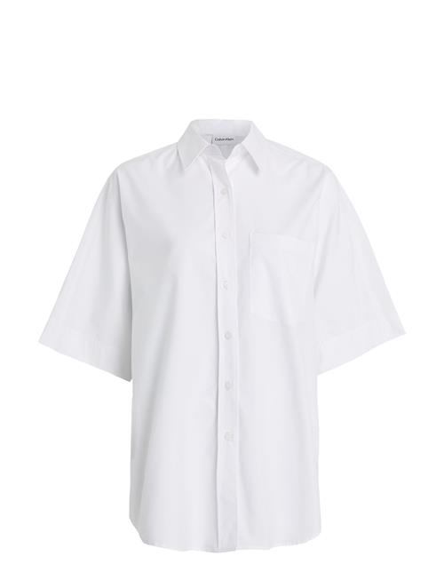 Calvin Klein Over Ss Cotton Shirt Calvin Klein White