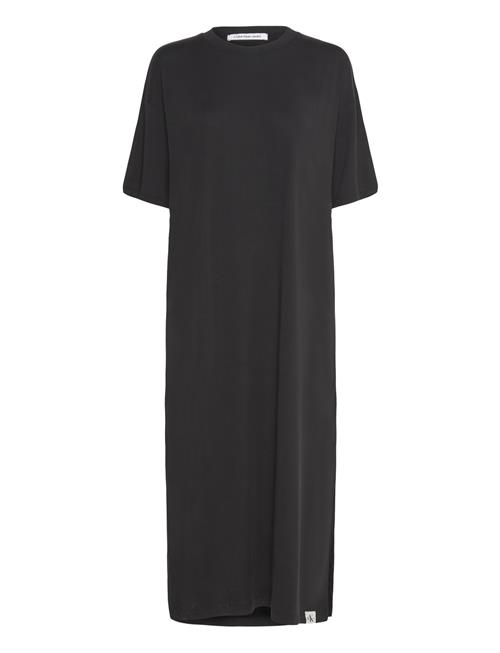 Calvin Klein Jeans Modal Long Loose T-Shirt Dress Calvin Klein Jeans Black