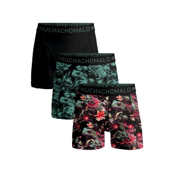 Se Muchachomalo 3P Cotton Stretch Boxer Rød/Grøn bomuld X-Large Herre ved Timarco