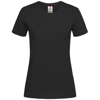 Se Stedman Classic T Organic Women Crew Neck Sort økologisk bomuld Small Dame ved Timarco