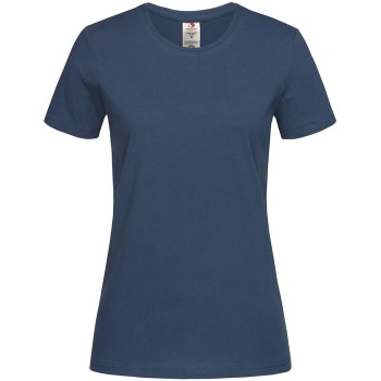 Se Stedman Classic T Organic Women Crew Neck Marineblå økologisk bomuld X-Small Dame ved Timarco