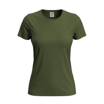 Se Stedman Classic Women T-shirt Militærgrøn  bomuld Small Dame ved Timarco