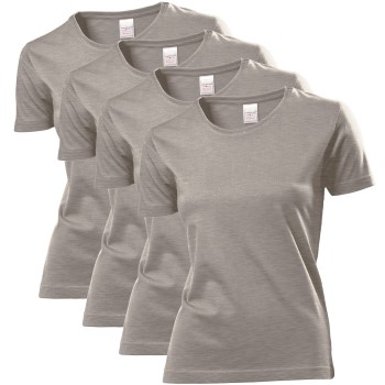 Se Stedman 4P Classic Women T-shirt Mørkgrå  bomuld X-Small Dame ved Timarco