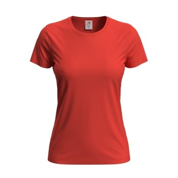 Se Stedman 4P Classic Women T-shirt Orange/Rød bomuld Small Dame ved Timarco