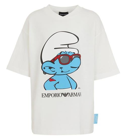 Se Emporio Armani Emporio Armani T-shirt - Hvid m. SmÃ¸lf ved KidsWorld