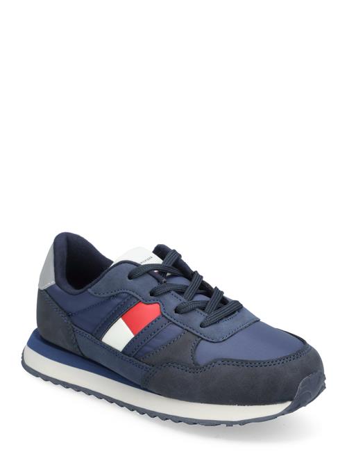 Se Tommy Hilfiger Flag Low Cut Lace-Up Sneaker Tommy Hilfiger Blue ved Booztlet