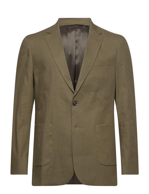 GANT Cotton Linen Suit Blazer GANT Khaki