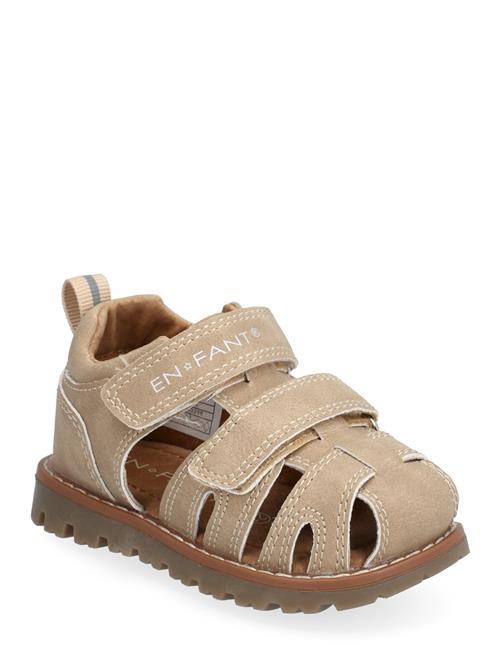 Se En Fant Sandal Velcro En Fant Beige ved Booztlet