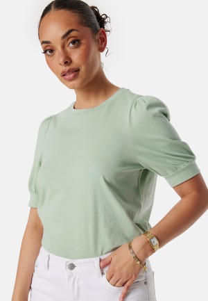 Se VERO MODA Vmkerry 2/4 O-Neck Top Silt Green L ved Bubbleroom