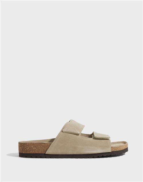 Selected Homme Slhbastian Suede Strap Slider B Sandaler Sand