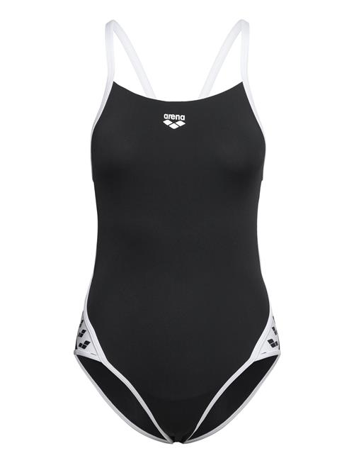 Arena W Team Stripe Super Fly Back Piece Black-White Arena Black