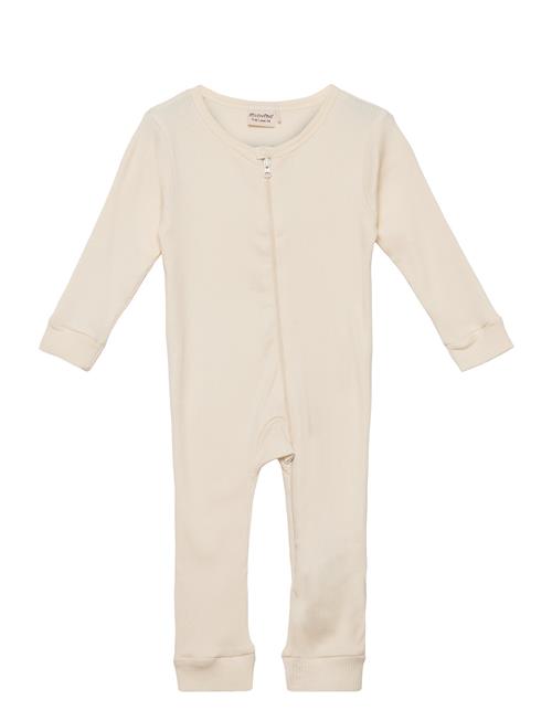 Minymo Jumpsuit Ls Rib Minymo Cream