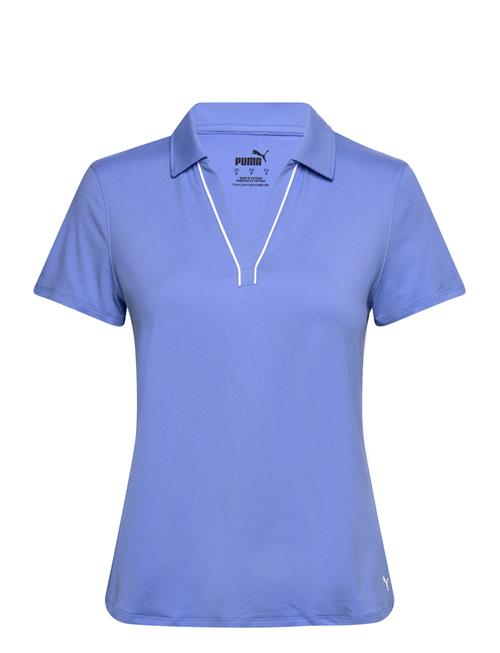 Se PUMA Golf W Cloudspun Piped Ss Polo PUMA Golf Blue ved Booztlet