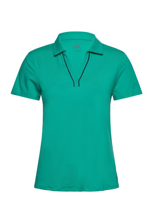 PUMA Golf W Cloudspun Piped Ss Polo PUMA Golf Green