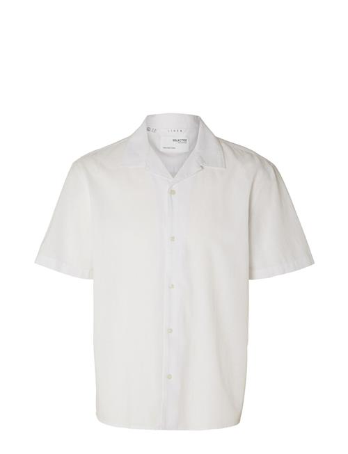 Selected Homme Slhrelaxnew-Linen Shirt Ss Resort Selected Homme White