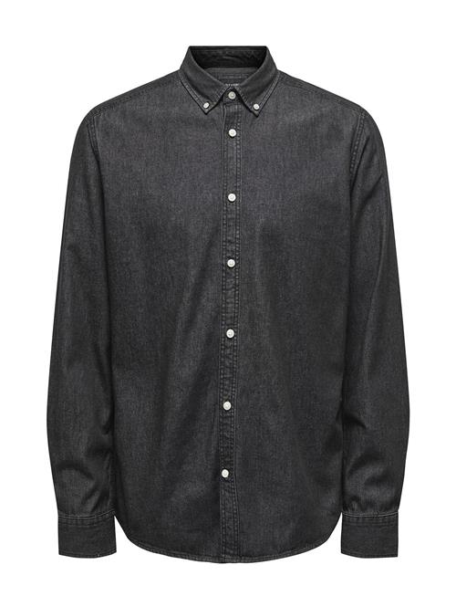 ONLY & SONS Onsday Reg Btn Down Chambray Ls Shirt ONLY & SONS Black