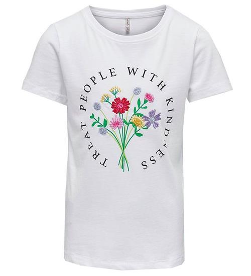 Kids Only Kids Only T-shirt - KogEmma - Bright White/Bouquet