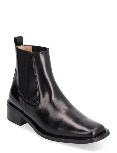 ANGULUS Booties - Block Heel - With Elas ANGULUS Black