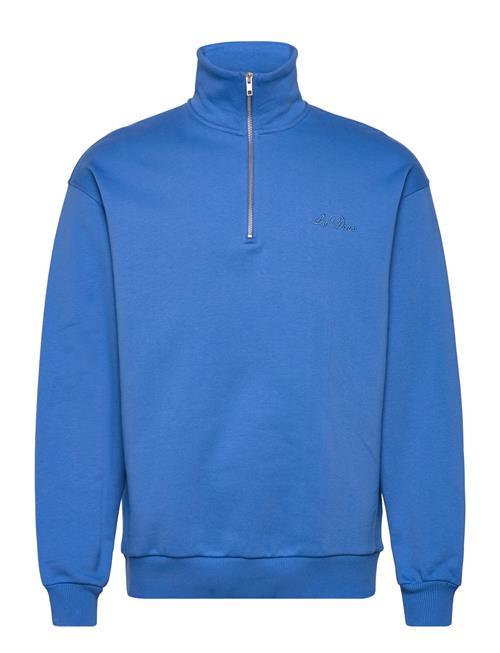 Se Les Deux Crew Half-Zip Sweatshirt Les Deux Blue ved Booztlet