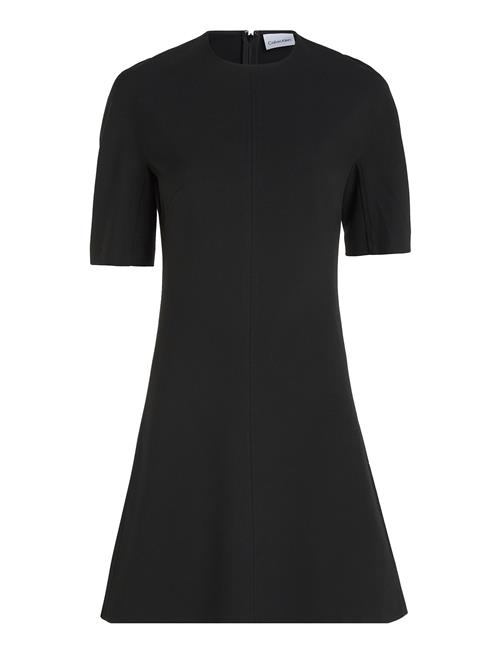 Calvin Klein Heavy Viscose Fit & Flare Dress Calvin Klein Black