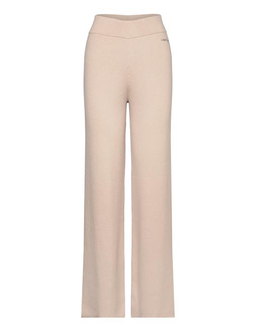 Calvin Klein Essential Rib Wide Leg Pant Calvin Klein Beige