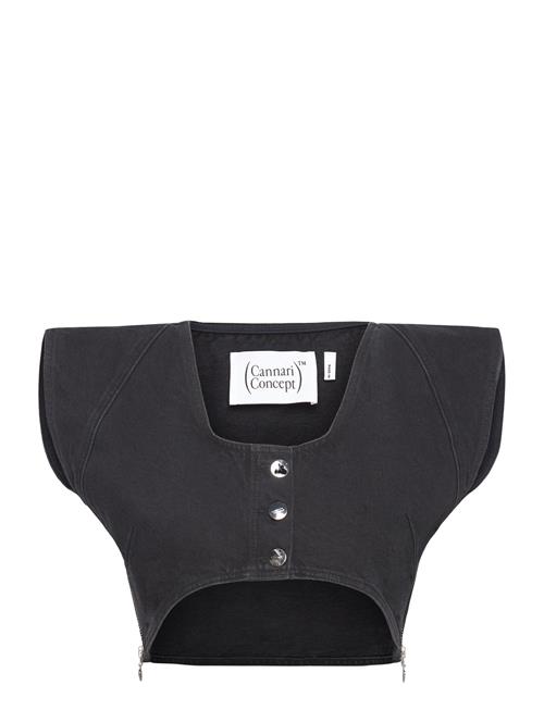 Cannari Concept Crop Vest Cannari Concept Black