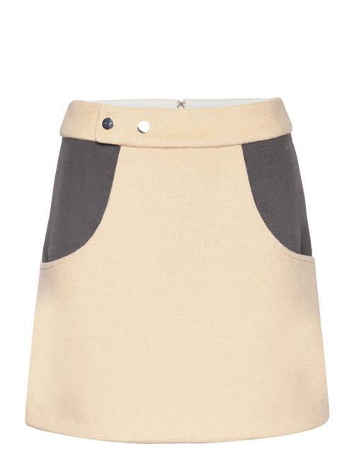 Cannari Concept Mini Skirt With Snaps Cannari Concept Beige