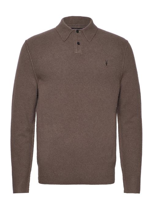 AllSaints Statten Ls Polo AllSaints Brown