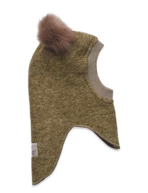 Huttelihut Balaclava W. Alpaca Pompoms Huttelihut Green